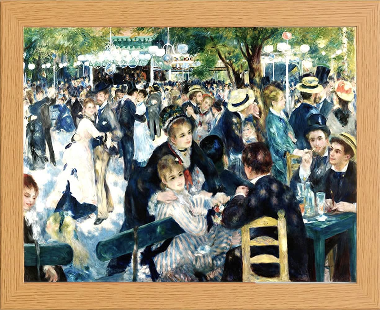 stortvalley Renoir BAL DU MOULIN DE LA GALETTE Monet French Impressionist Print in Glass Fronted 10" x 13.5" Frame