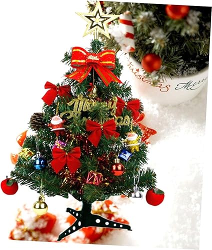 Miniatura 5 de ABOOFAN 2 piezas de regalo de Navidad para niños, árbol de Navidad con adornos, modelo de árbol de Navidad, árbol de Navidad, árbol de Navidad,