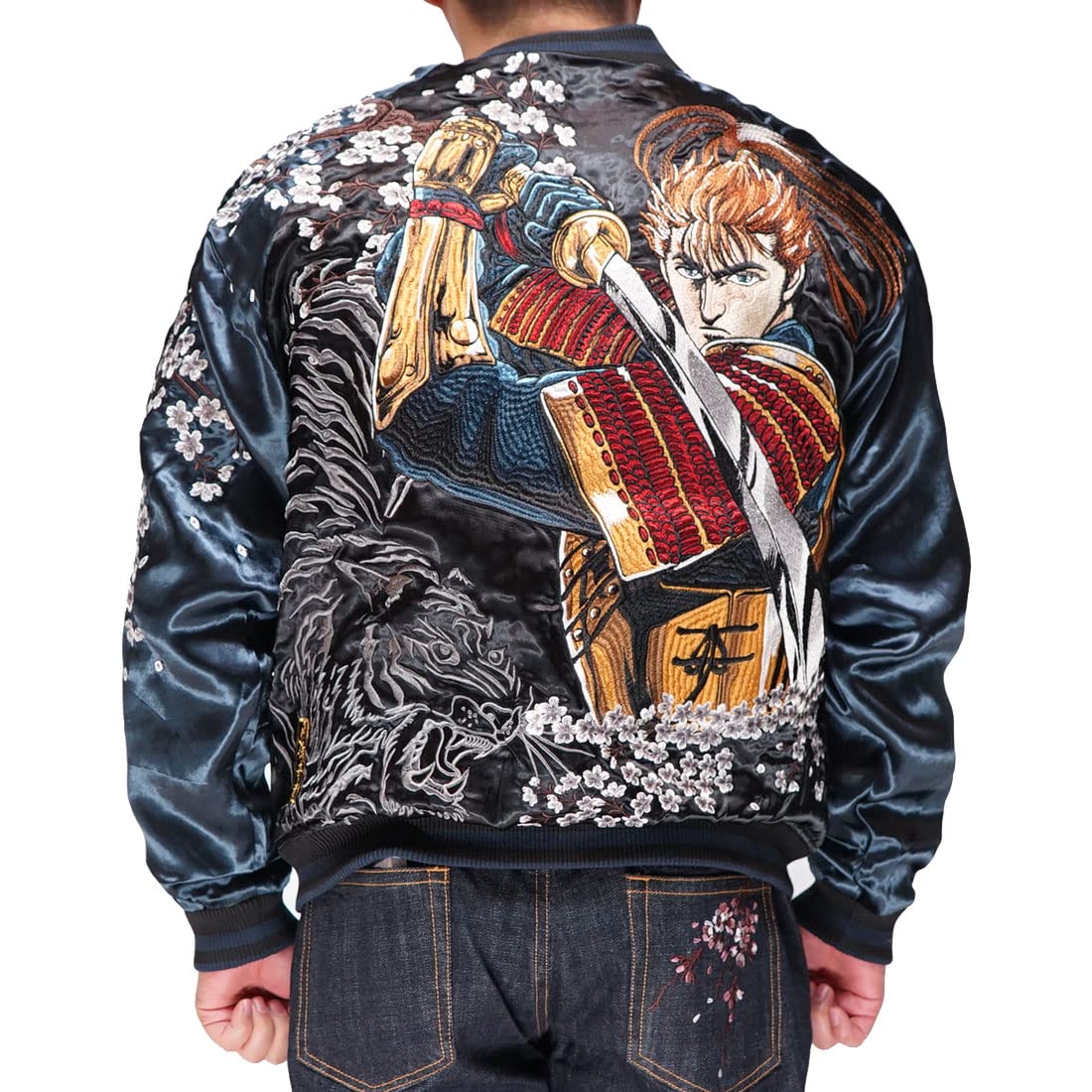 Amazon | [絡繰魂] カラクリダマシイ 和柄 スカジャン 花の慶次 コラボ