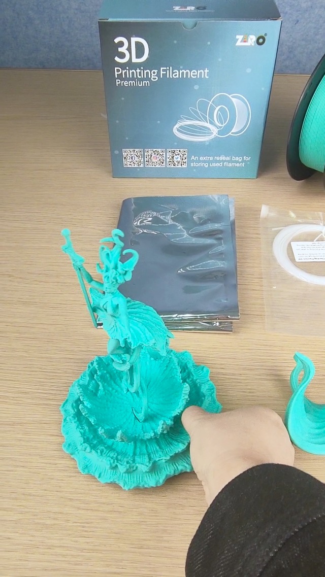 Image of ZIRO High Toughness 3D Printing PLA, Matte 1kg 1.75mm Spool, Cyan | Fit for Most FDM 3D Printer, 1.75mm 1KG Spool, Dimensional Accuracy + /-0.03mm, Colorful PLA FilamenT