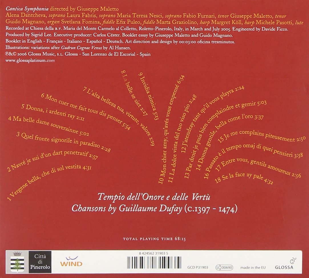 Guillaume Dufay: Tempio dell'Onore e delle Vertù