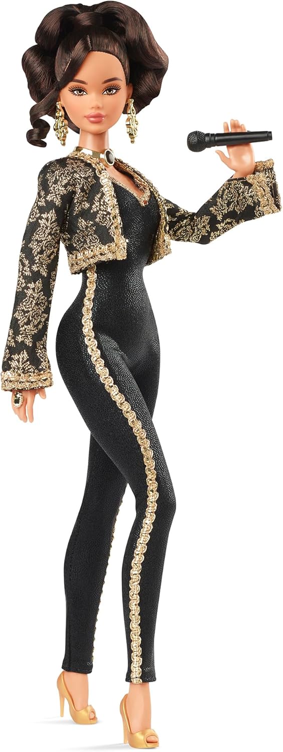 Barbie Signature Doll, Juan Gabriel Collectible in Chic Black and Gold Suit with Cropped Jacket and Golden Accessories