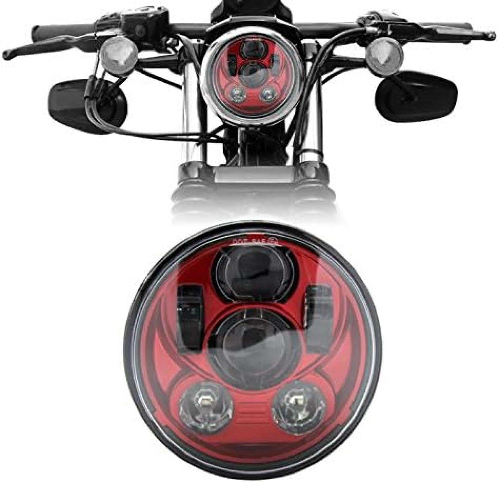 Amazon.co.jp: バイクヘッドライト 5.75インチ オートバイ用