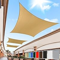 Vista 1 de Royal Shade Vela de Sombra Solar Rectangular de 8' x 10' Color Beige Arena RS-SLR, UPF50+ 95% Bloqueo UV, 200GSM Estándar Comercial Resistente, Tela