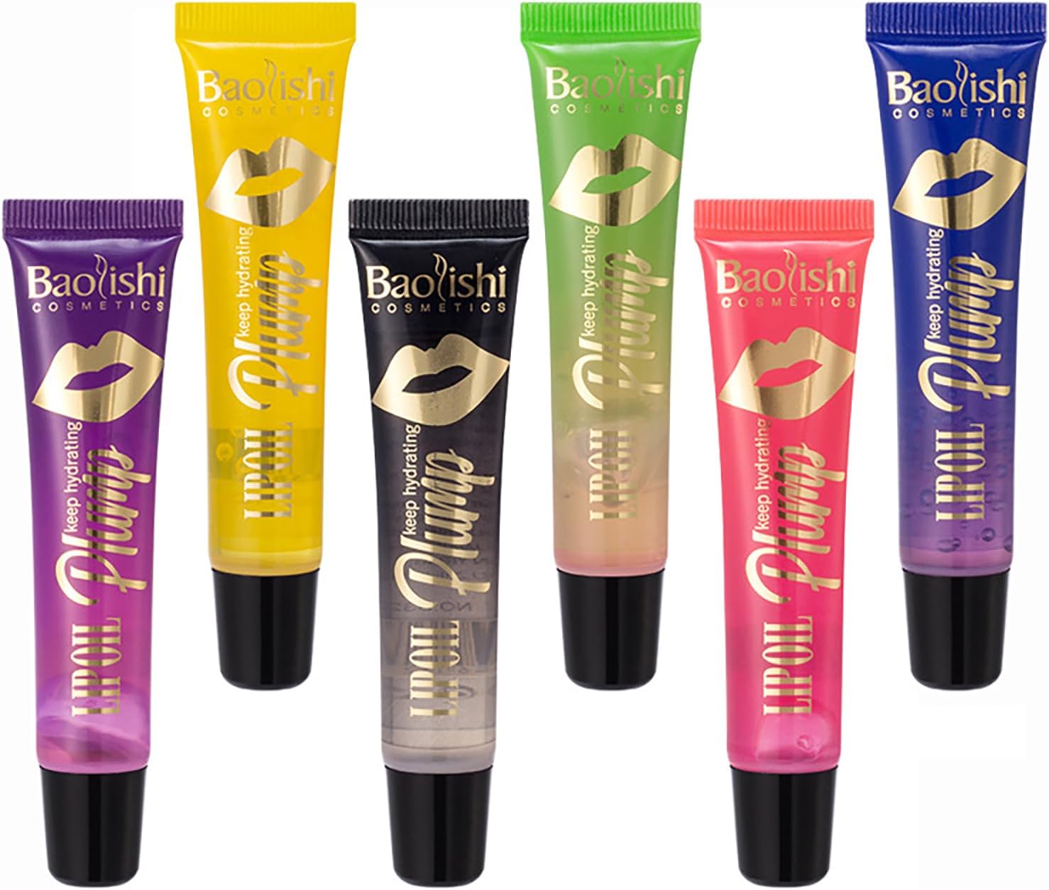 6 Pcs Transparent Lip Oil Set, Lip Gloss Moisturizing Lipstick, Lightening Lip Line, Nourishing Lip Oil, Anti Chapped Lip Glaze, Long Lasting Waterproof Lip Plumper Cosmetics for Women Girls