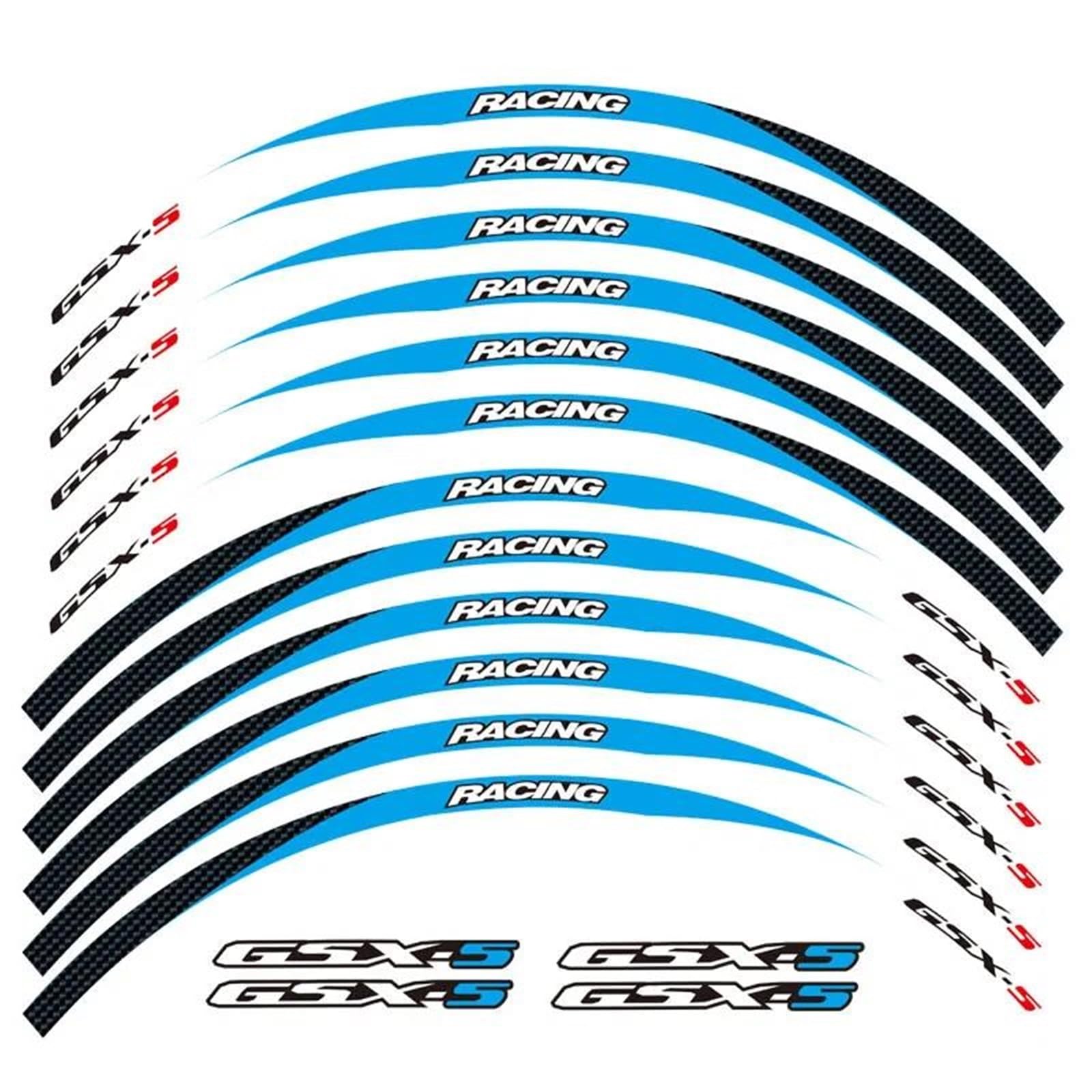 Csspdm Color17 Motorcycle Stickers Front Rear Wheels Tire Rim Stripes Decals For Suzuki Gsx-S750 Gsxs 1000 750(Color17)