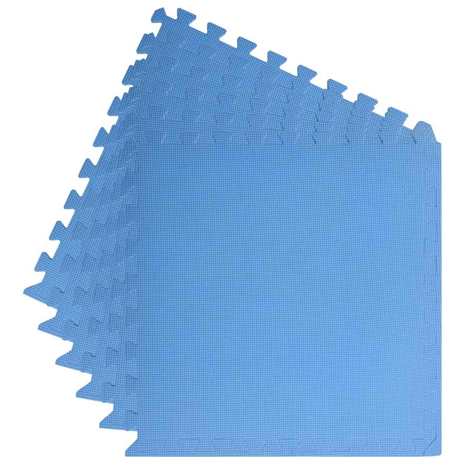 Alfombra de suelo para piscina, 6 unidades, color azul, 2,16 ㎡, espuma EVA, antideslizante, impermeable, modular, para piscina, jacuzzi, aislamiento exterior y retención de calor