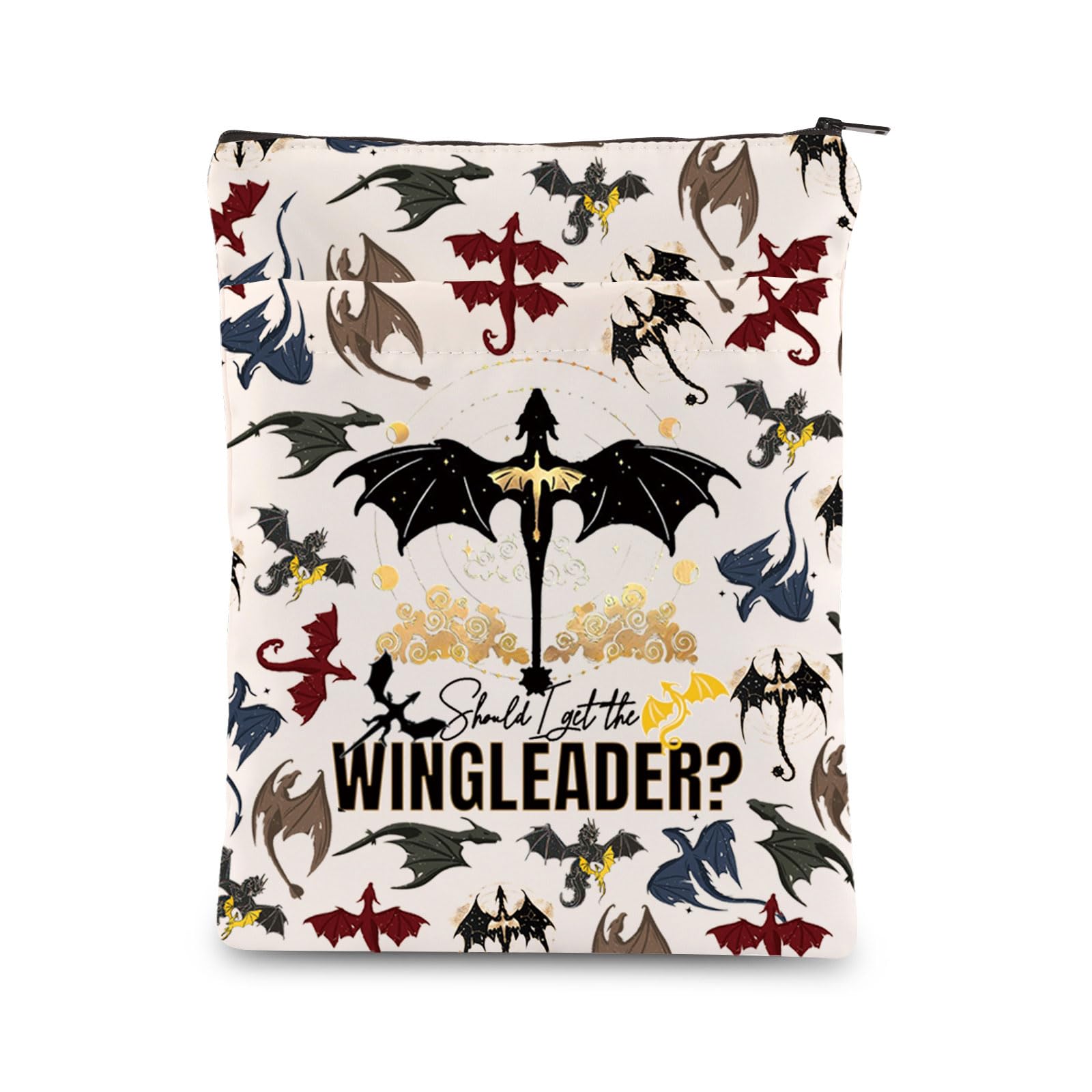 KEYCHIN 4th Wing Dragon Rider Book Sleeve Empyrean Bookish Gifts Should I Get The Wing Leader Book Covers Ya Fantasy Book Lover Gifts (Wing Leader-BS)