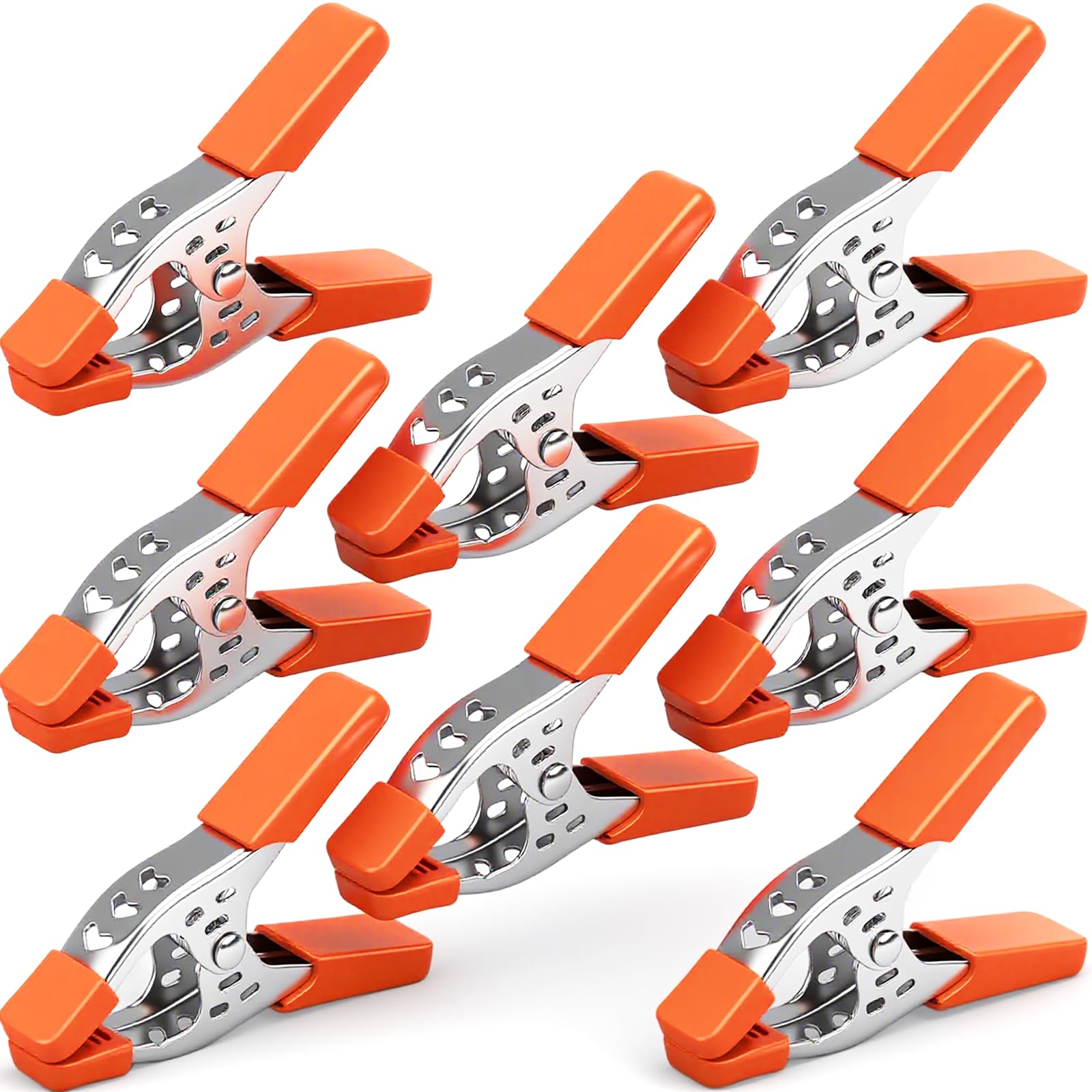 HORUSDY 8-Piece 4" inch Spring Clamp, Heavy Duty Spring Metal Spring Clamps, 1.5"-inch Jaw opening