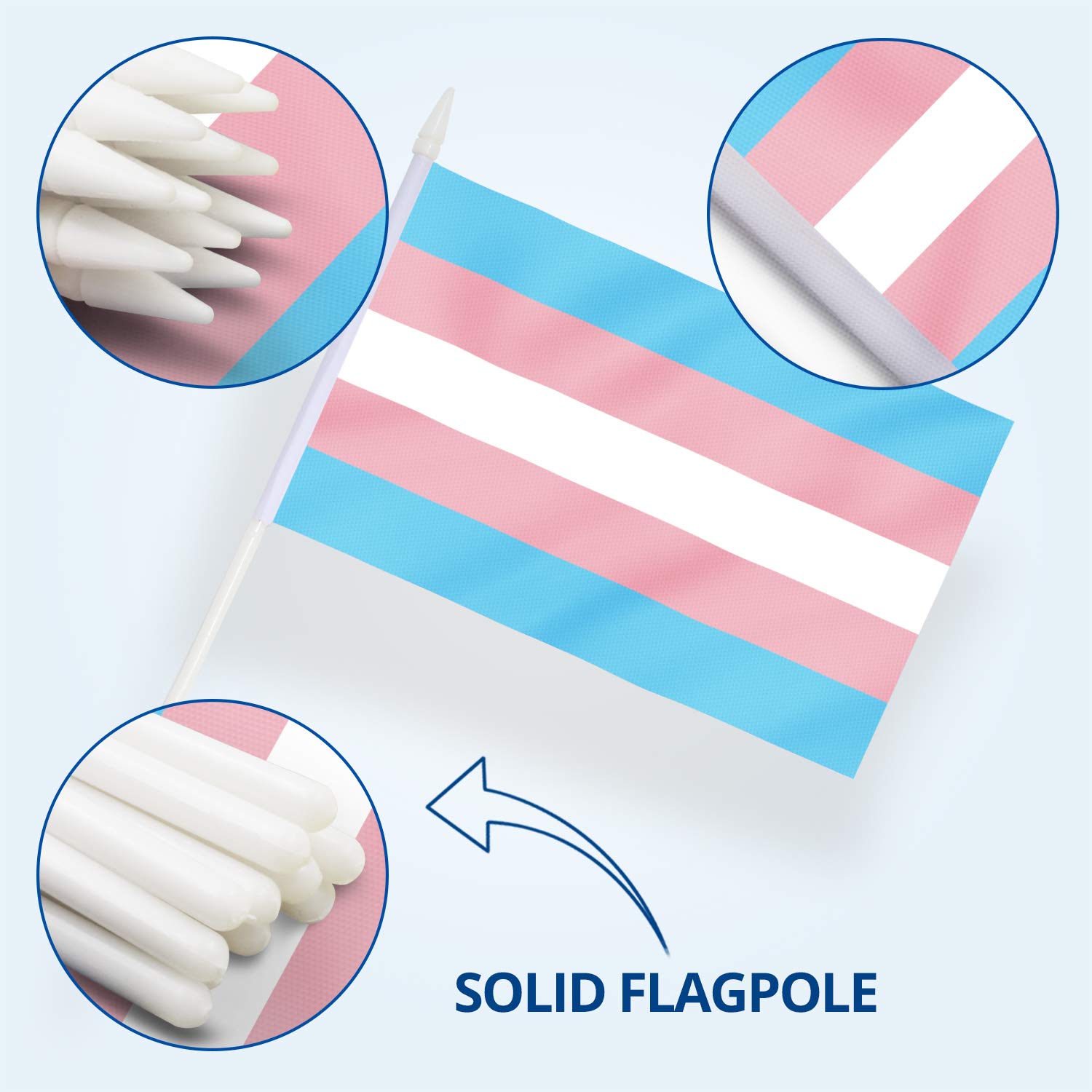 Bandiera arcobaleno Gay Pride Stick, ANLEY 5 x 8 pollici (12 X 20 cm) Mini bandi