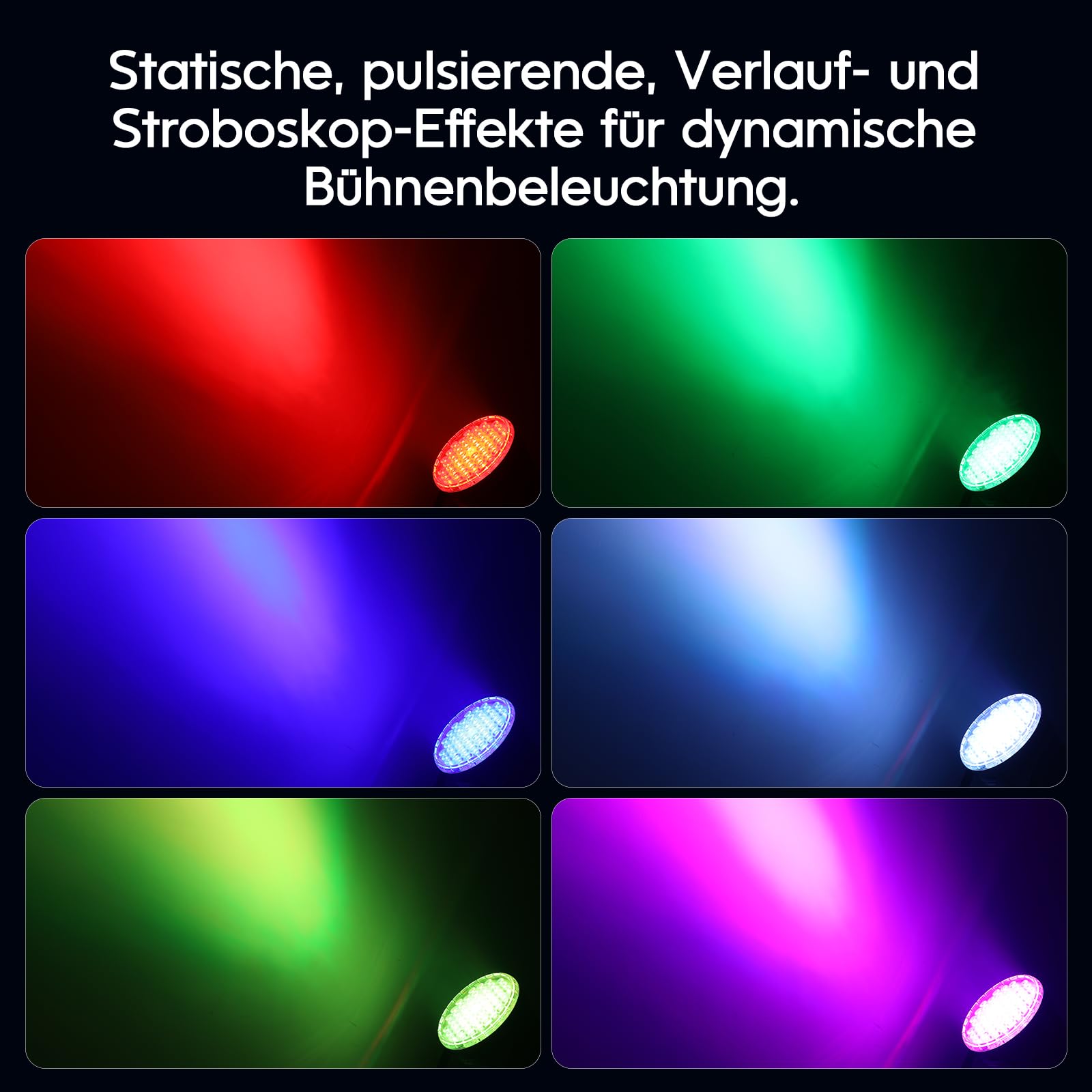 BETOPPER Bühnenbeleuchtung 54x3W Par-Scheinwerfer DJ 3-in-1 RGB LED 2P | Disco Beleuchtungskörper mit überragender Helligkeit, Stroboskoplicht Wash-DMX-Licht für Partys, Konzerte, Kirchen, Bar