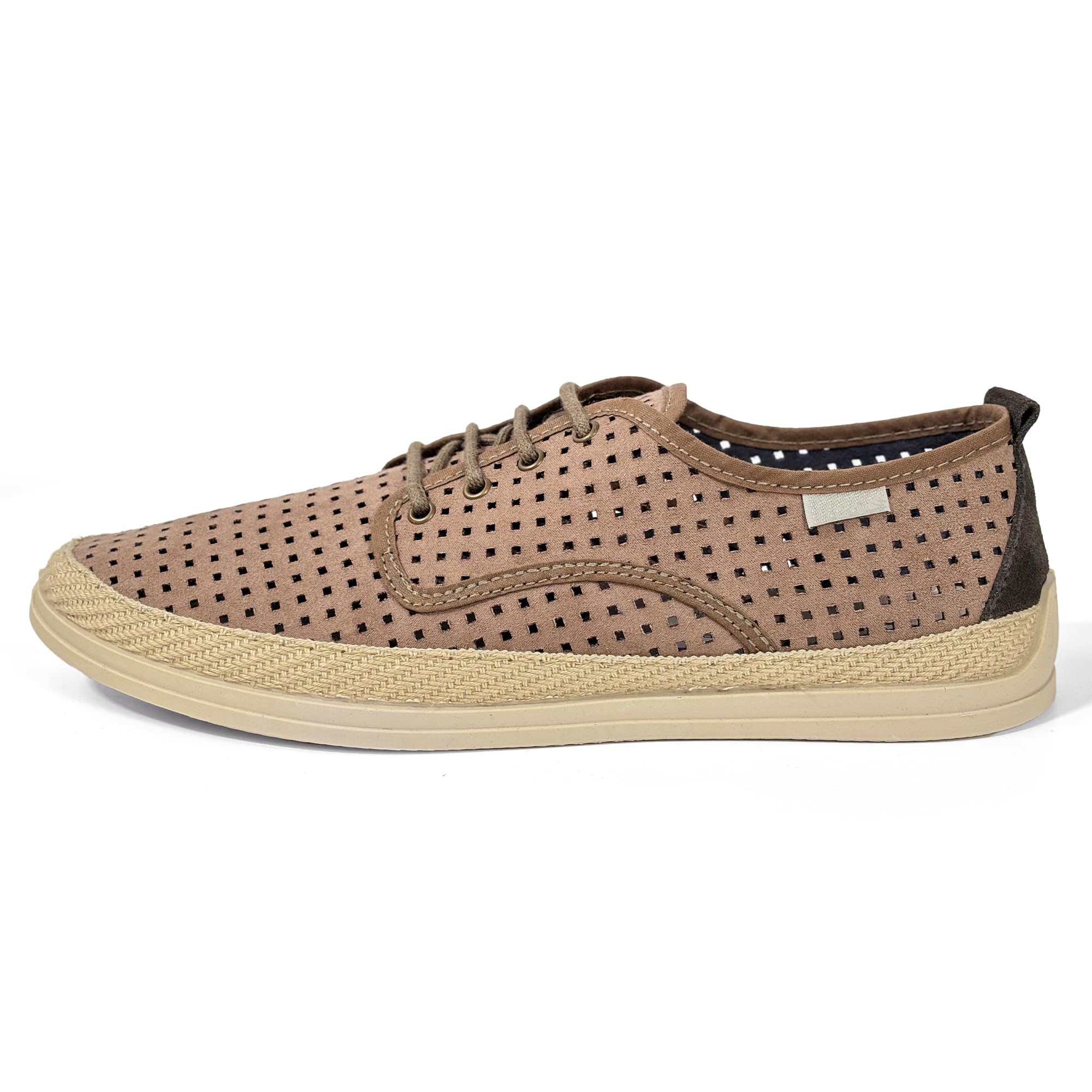 JOMIX Scarpe Uomo Estive Traspiranti con Lacci Espadrillas Casual Basse con Tomaia Traforata e Suola in Gomma Scarpe Leggere da Passeggio Made in Spagna
