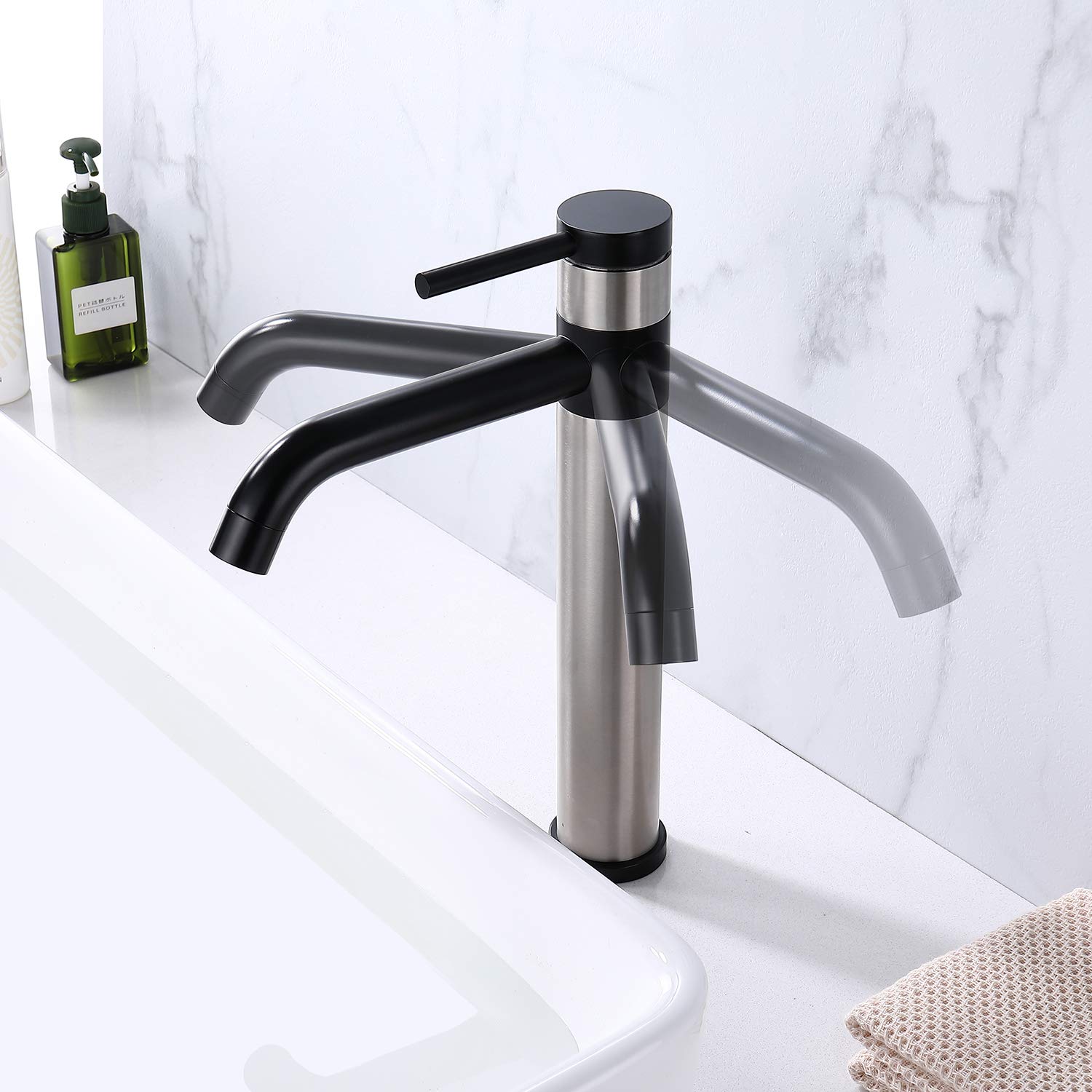 Robinet de salle de bain rotatif 360 économe eau pour évier cuisine et lavabo