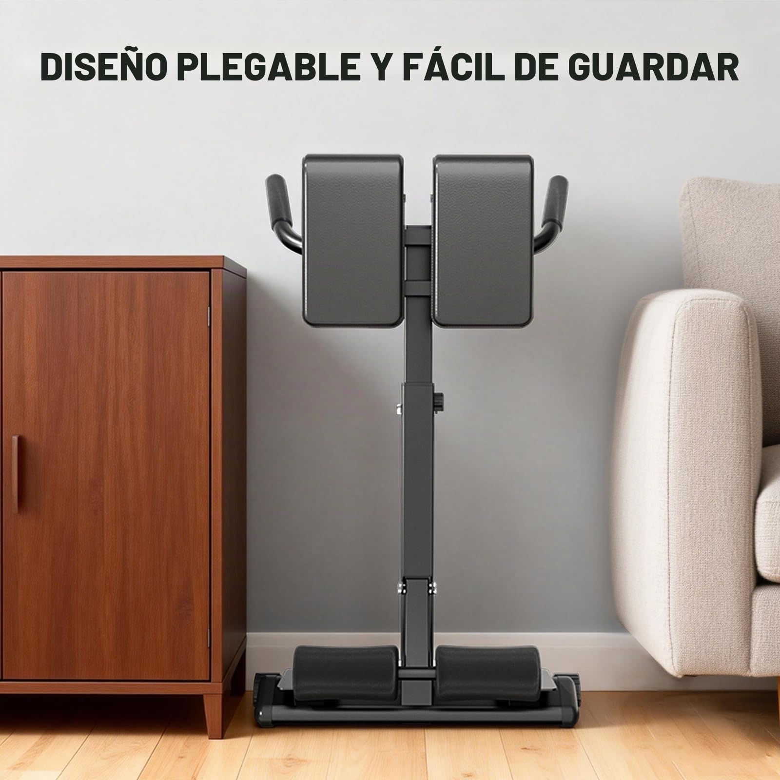 Hyperextension - Silla romana plegable con extensión de espalda y entrenador abdominal, 8 sillas romanas ajustables, banco de hiperextensión, glúteos, isquiotibiales, entrenamientos abdominales