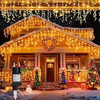 Loyyz Tenda Luminosa Natale,600LED 15M Luci Natalizie da Esterno,IP44 Impermeabile