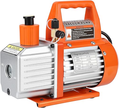 Bomba de vacío de paleta giratoria de una etapa de 120 V, 3.5 CFM, 14 HP, alto rendimiento, bomba de vacío de CA, versátil, bombas de vacío de aire