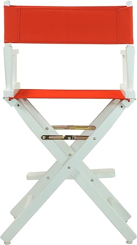 Miniatura 3 de Casual Home - Silla de director de 24 pulgadas, marco blanco con lienzo rojo, altura de mostrador