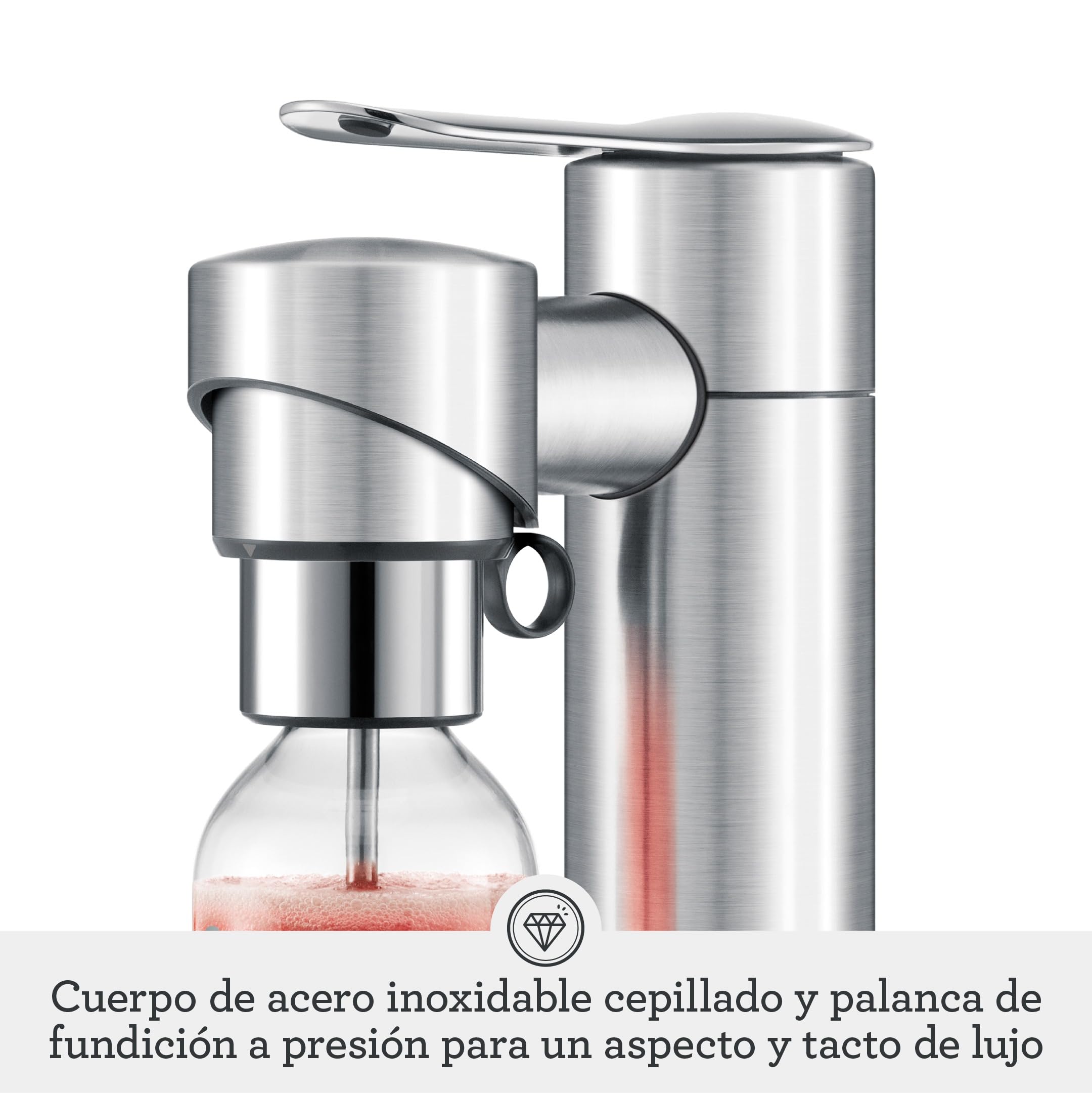 Sage InFizz Fusion Para Hacer Refrescos en Casa - Para Agua con Gas, Zumo, Té, Cócteles y Bebidas Gaseosas, Acero Inoxidable