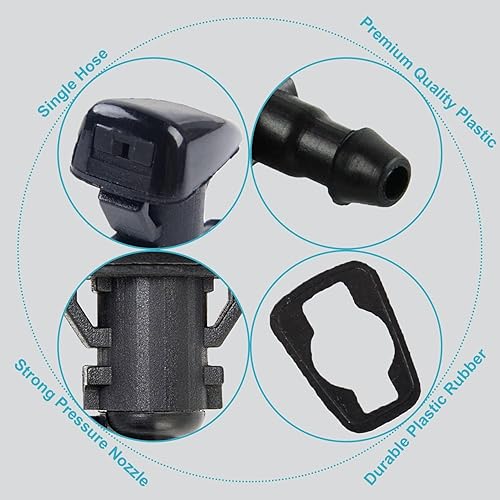 Miniatura 2 de Kit de 2 boquillas para limpiaparabrisas delantero para Grand Cherokee 2005-2013, Mitsubishi Galant 2009-2012, sustituye a 55079049AA