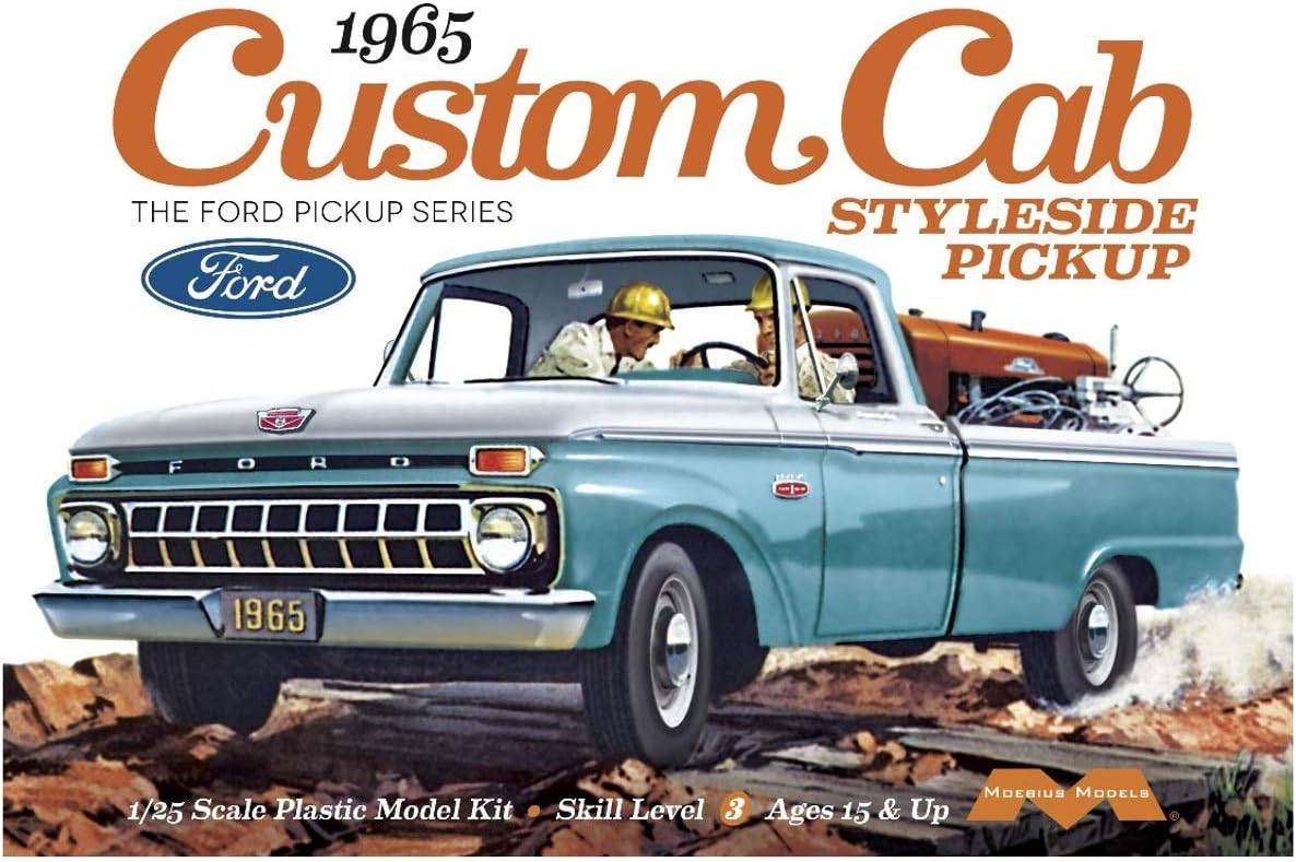 Amazon Com Moebius Models 1 25 1965 Ford Custom Cab Styleside Pickup Moe1234 Toys Games