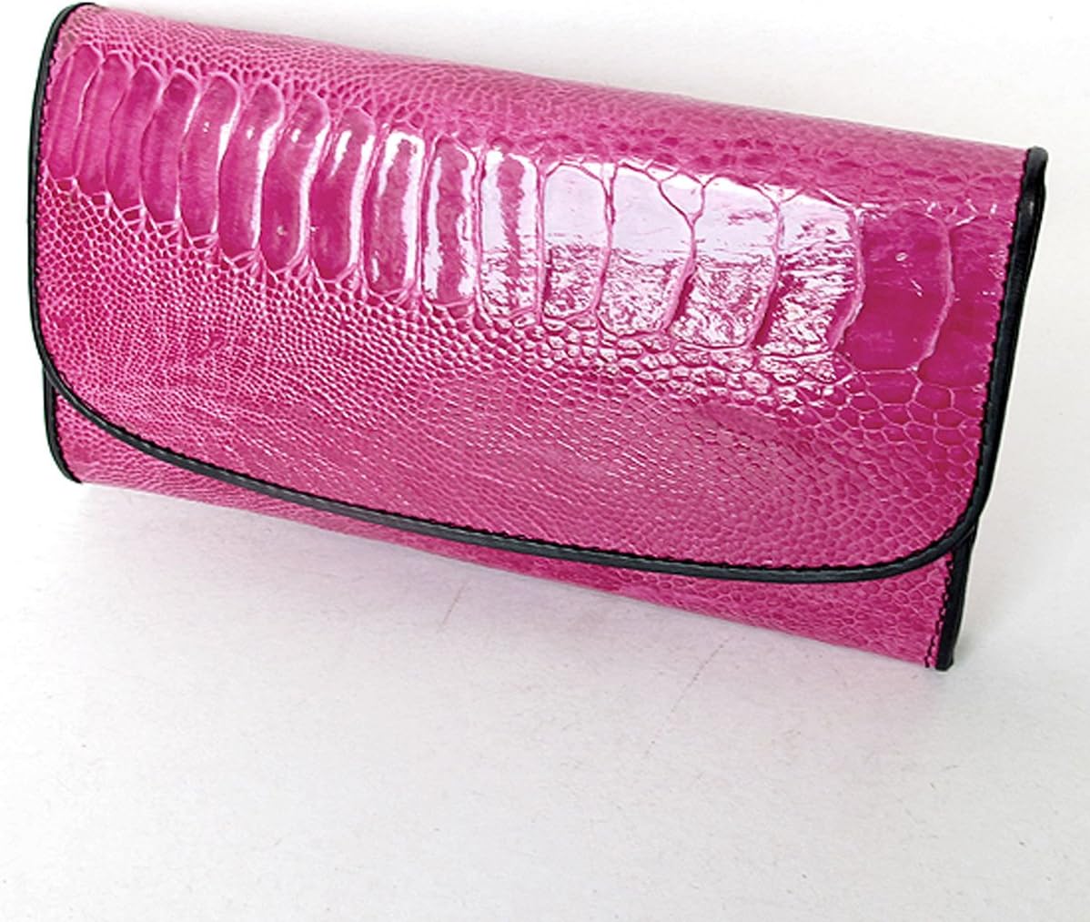 GENUINE OSTRICH LEG SKIN LEATHER WOMEN EXCLUSIVE TRIFOLD