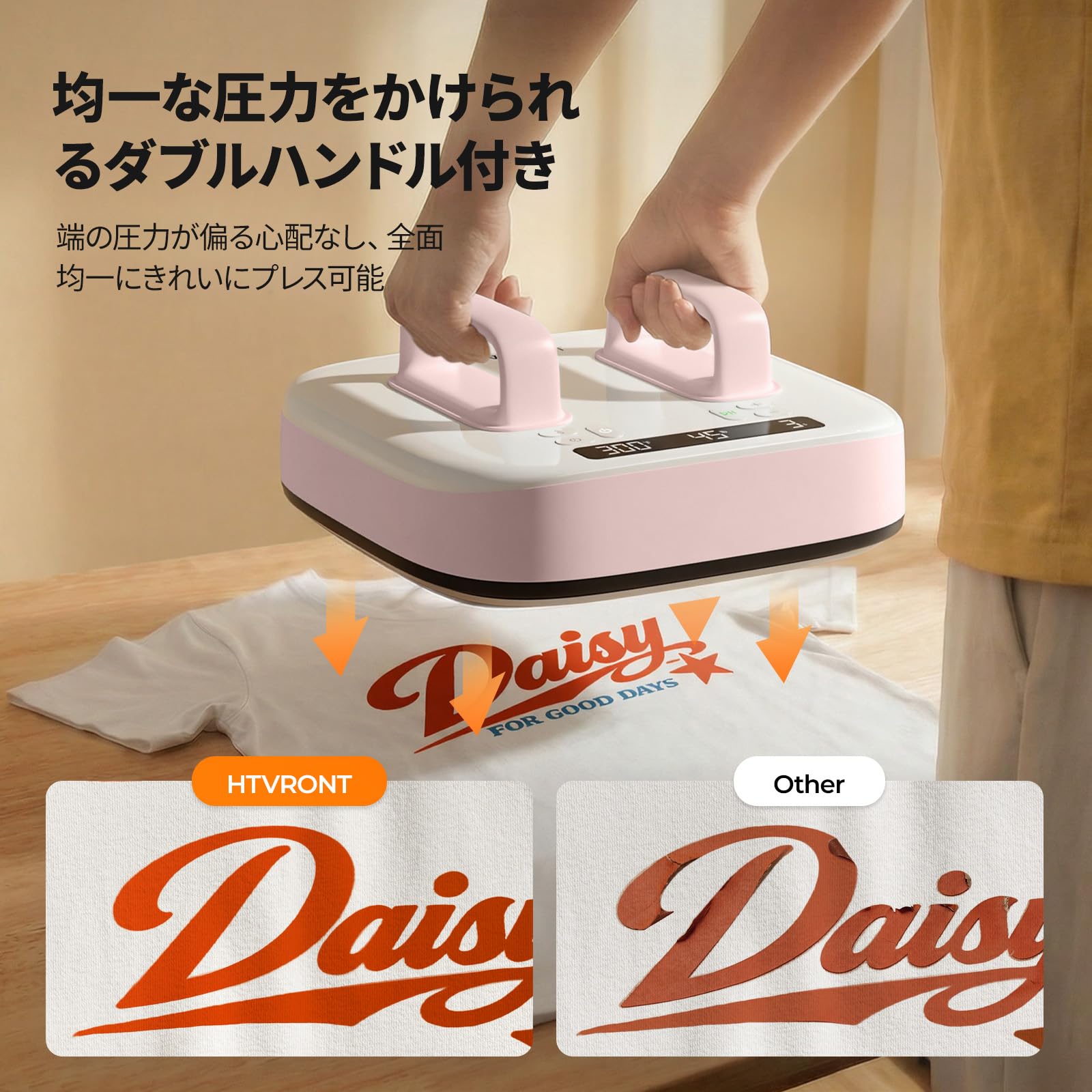 Amazon | HTVRONT 熱転写プレス機 本体 110v254x254mm、アイロン