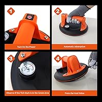 Vista 5 de TILER Levantador eléctrico de succión de 8 pulgadas, elevador de panel de ventosa al vacío para levantar vidrio, azulejos, parabrisas automático