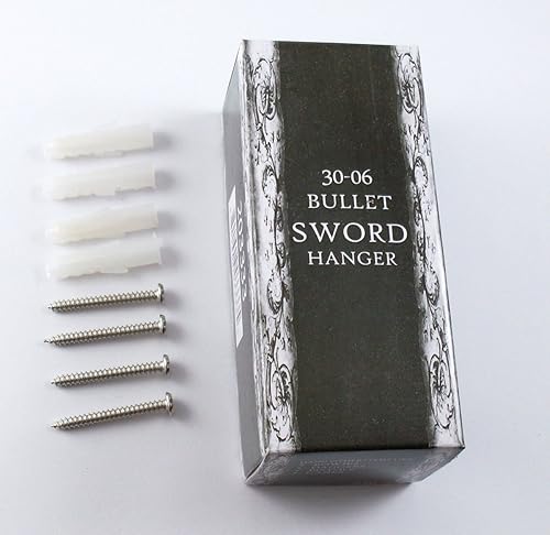 Miniatura 2 de Rifle Bullet .30-06 Sword Gun Wall Hanger Hook Display Bracket Set