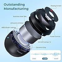 Vista 5 de Ultrasonic Retainer Cleaner Machine, 45kHz Dental Cleaning Pod for Denture, Mouth Guard, Night Guard, Aligner, Braces, Toothbrush, 200ML Denture