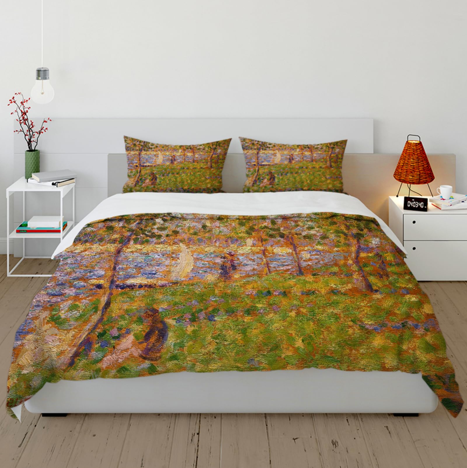 Housse de couette respirante anti-glissement pour lit King Size