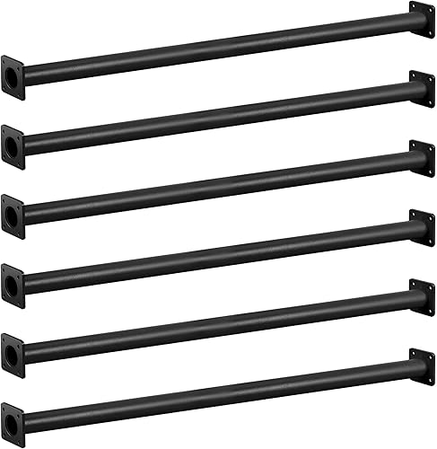 Barcaloo Barras de mono de 30 pulgadas para equipo de patio trasero y accesorios de casa del árbol, paquete de 6 barras de mono negro para