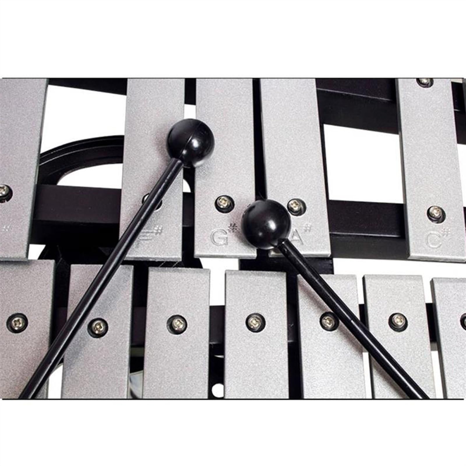 Glockenspiel Práctica placa de aluminio xilófono profesional instrumento de percusión Glockenspiel de 32 notas