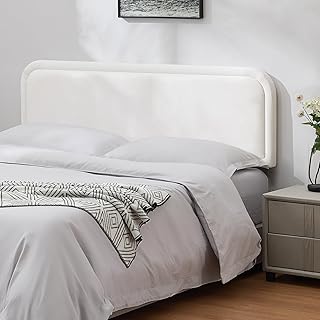 12 White Comforter Bedroom Ideas for Clean Cozy Simplicity 81 Velvet Headboard Queen Size Only, Upholstered Headboard Queen, Fabric He...