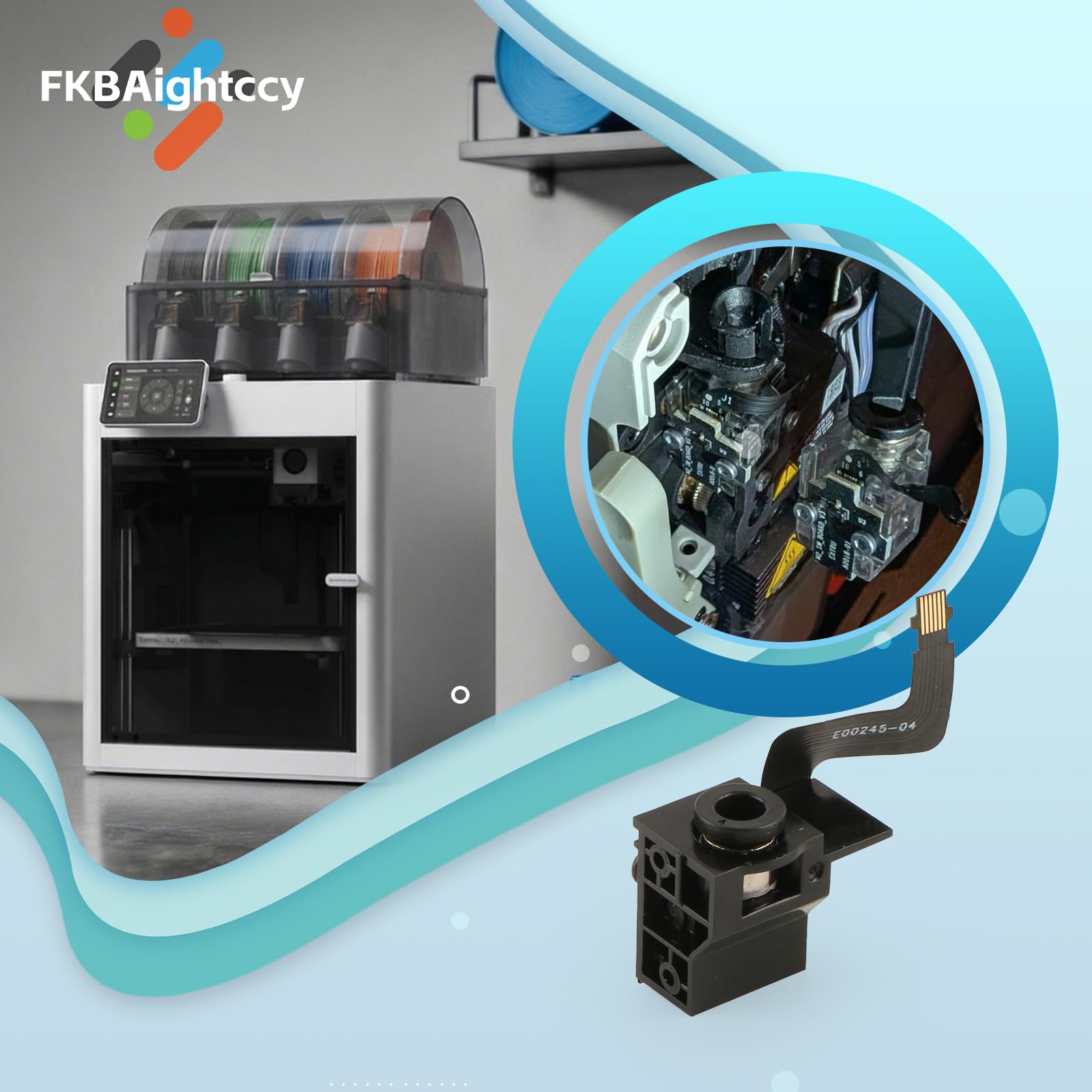 Extruder Filament Sensor für Bambu P2S 3D Drucker Hallschalter Montage Zubehör mit Werkzeug Schwarz