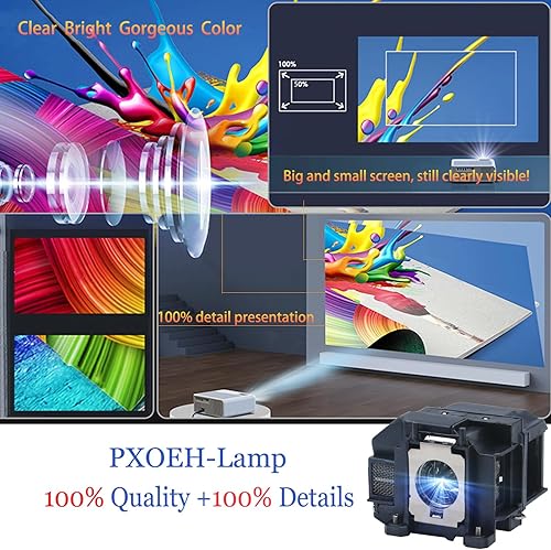 Miniatura 4 de ELPLP67 V13H010L67 para Epson EX5210 EX7210 EX3210 EX3212 EB-X14 EB-X11 H433A H429A H518A H430A VS220 VS310 VS320 EX620 EX620 10 Powerlite Bombilla