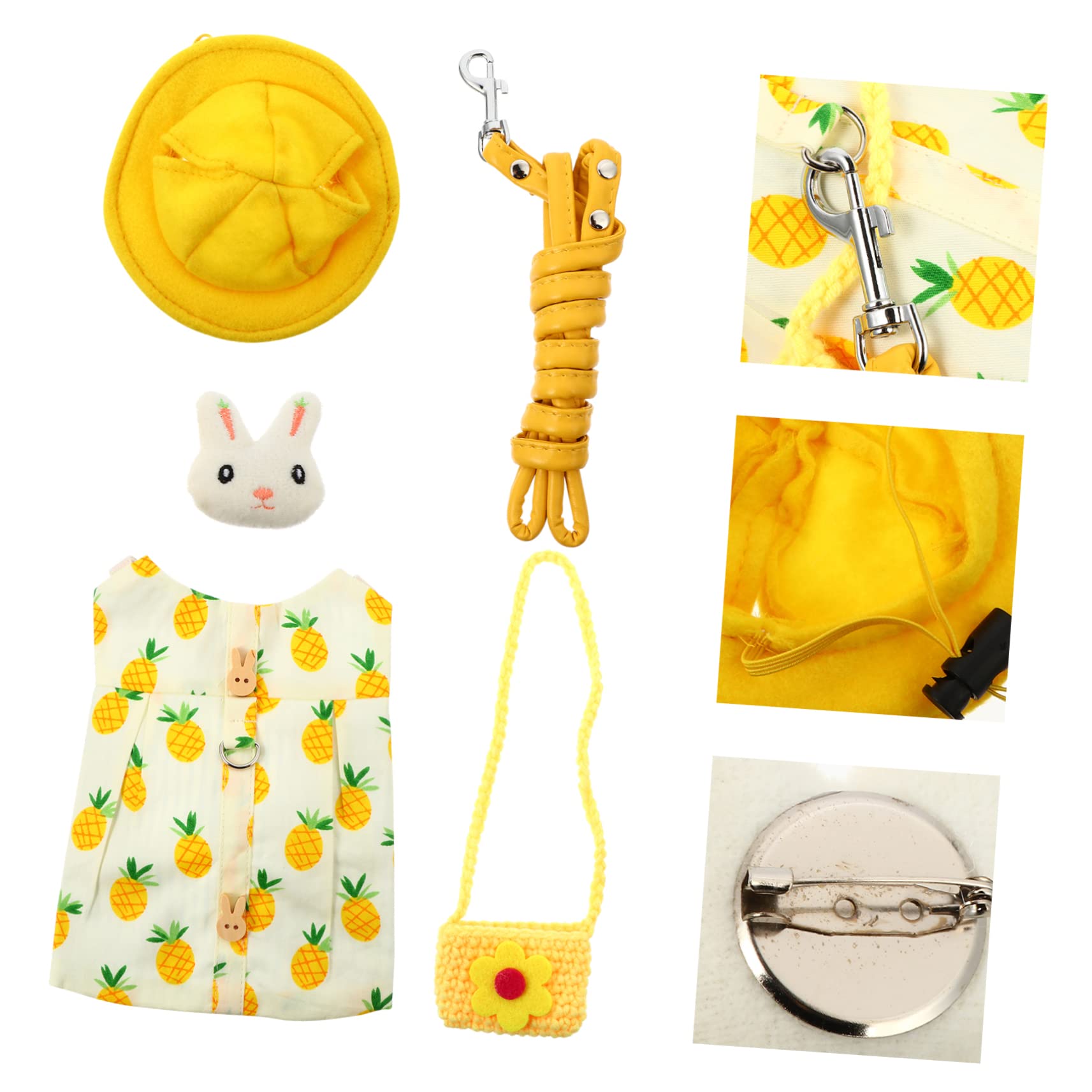 POPETPOP 3sätze Kaninchen Geschirr Mit Und Süßem Outfit Für Kleine Haustiere Warmer Und Dekoration Für Ausflüge Und Feiertage