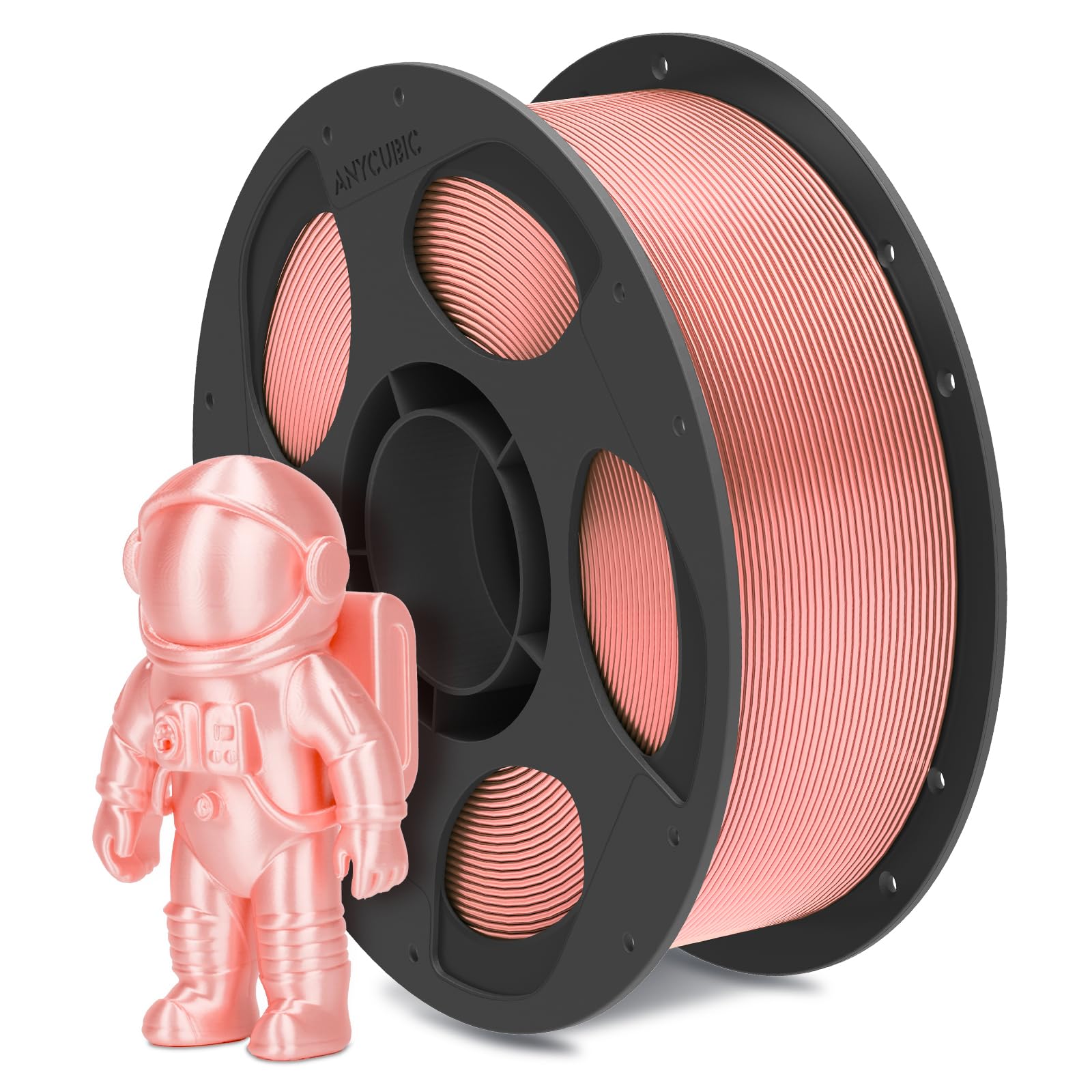 ANYCUBIC PLA Silk Filament, 3D Silk Filament 1.75 mm 1 kg, Pink | 3D Printer Filament Brightness Controllable, Silk Textures, Precious Color Global Recycled Standard Global Recycled Standard Global Recycled Standard