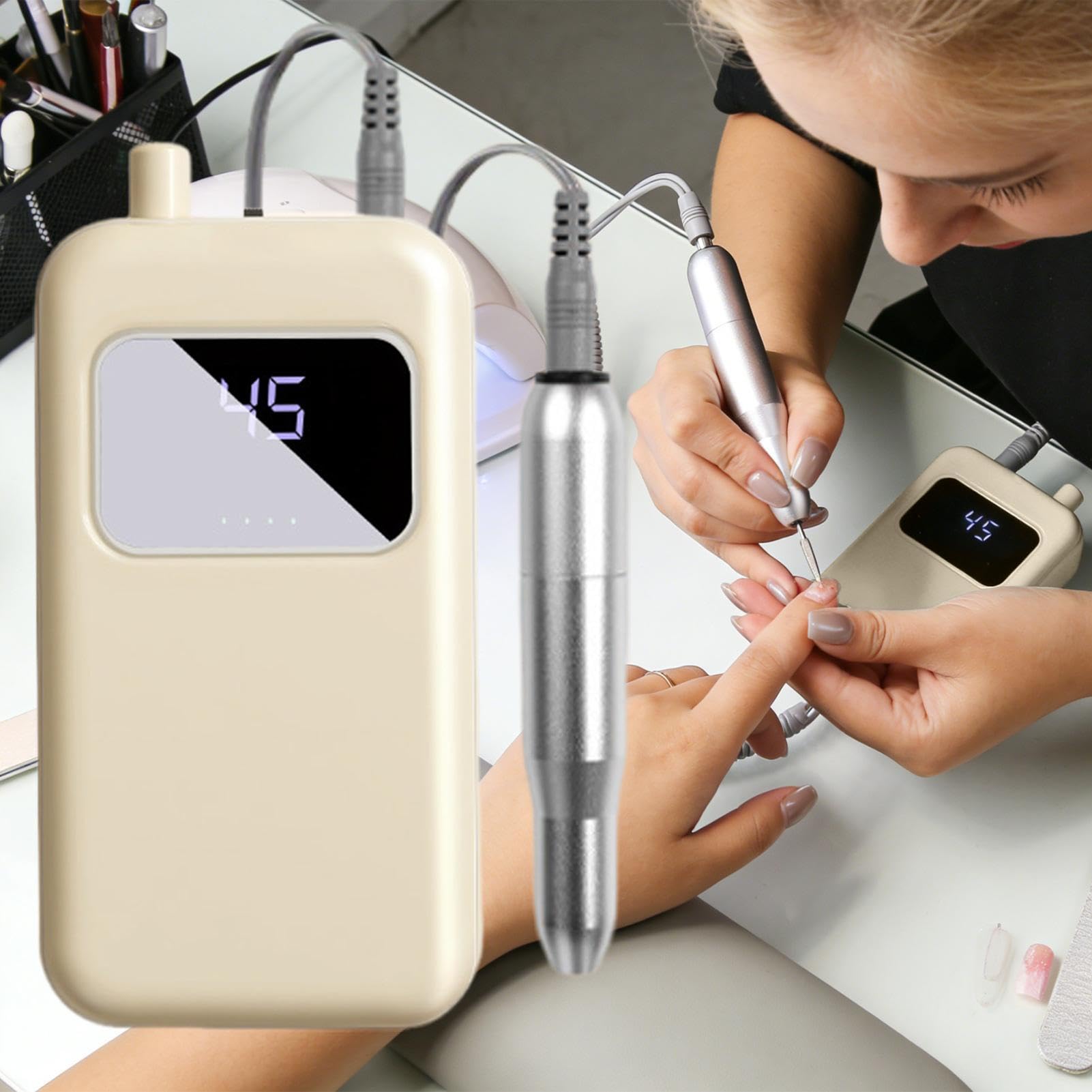 Recortador de uñas eléctrico Herramienta de manicura de precisión y | Fresadora de uñas eléctrica para manicura Para principiantes, madres, novias, salón, práctica, hogar y