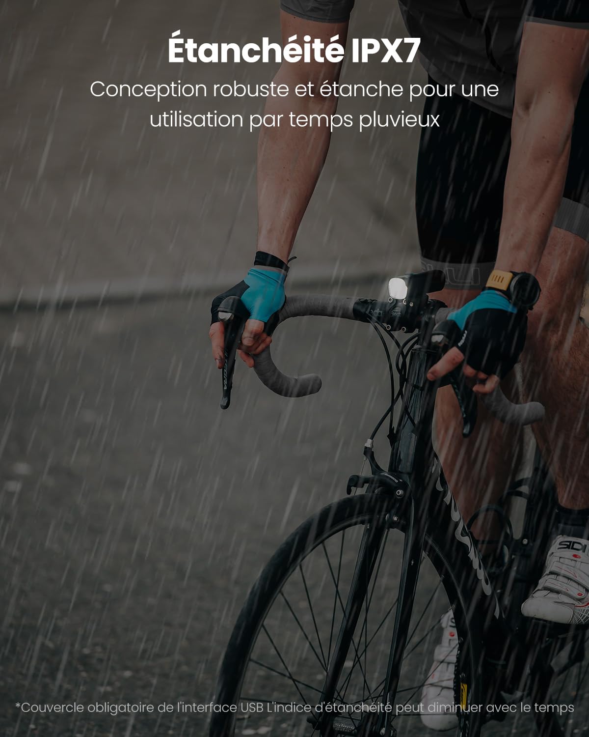 Magicshine RN 1200 - Phare avant de vélo - 1200 lumens - Puissant LED de type C - Rechargeable - Étanchéité IPX 7 - 7 modes d'éclairage - Compatible avec tous les vélos