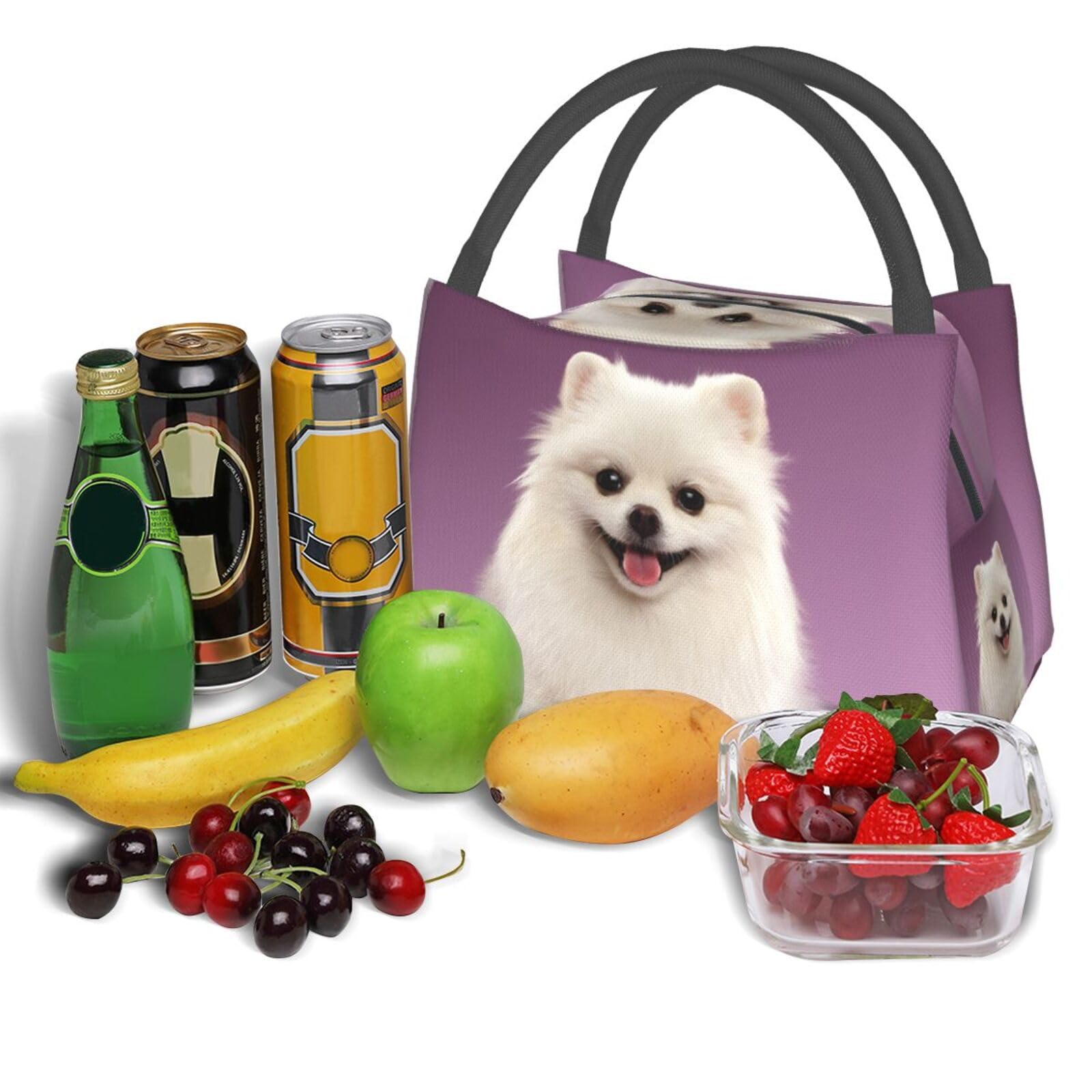 Amazon｜ポメラニアン 犬柄 エコバッグ 折りたたみ 保冷保温 ランチ