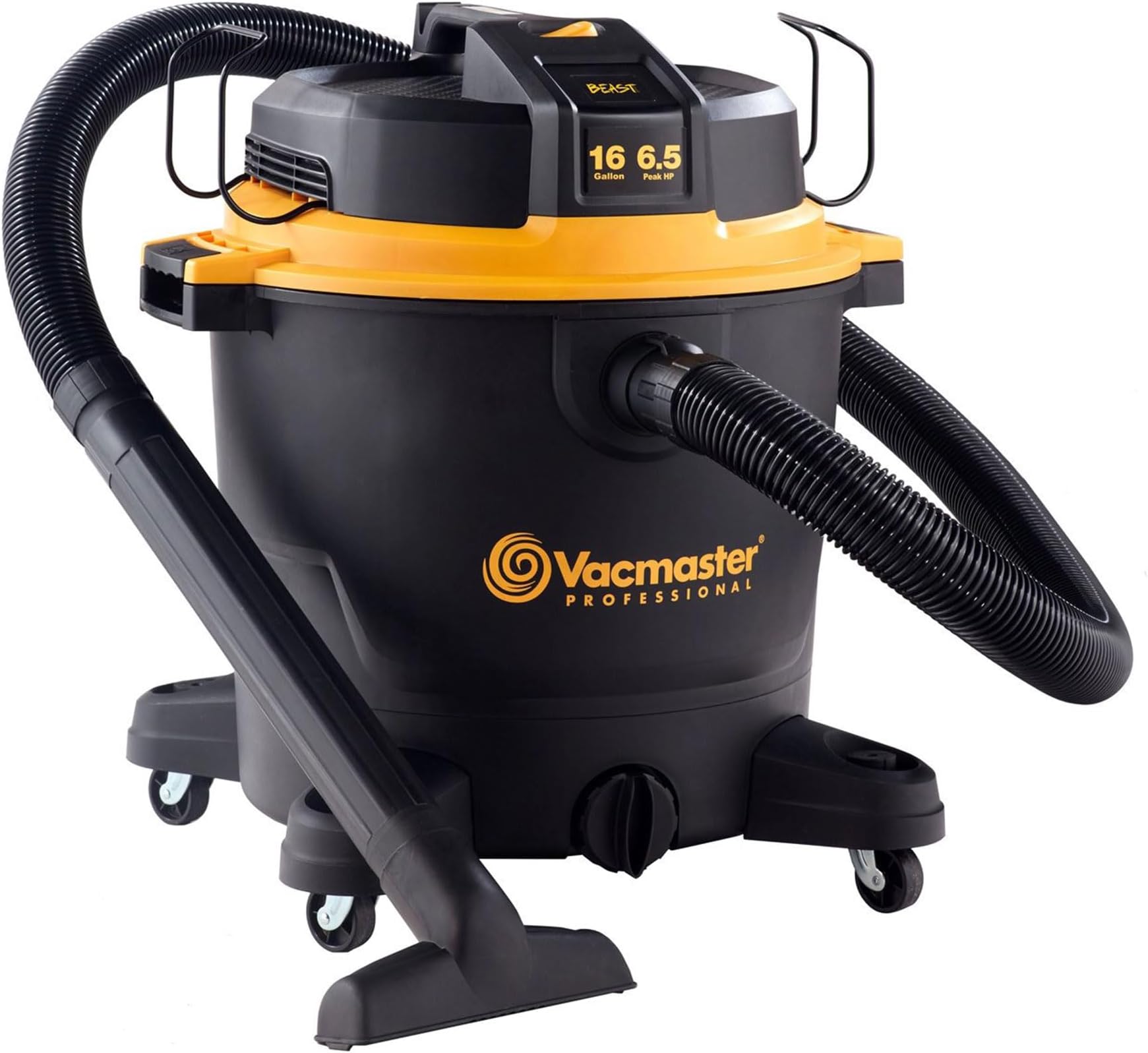 Vacmaster Professional - Wet/Dry Vac, 16 Gallon, Beast Series, 6.5 HP 2-1/2" Hose (VJH1612PF0201), Black