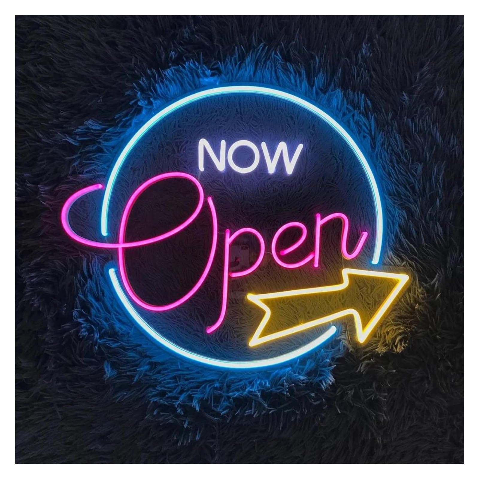 LEMST Signs Lamp Now Open Neon Sign Brightness Adjustable Light USB Powered for Business Bar Restaurant Shop Wall Decor 35cmx33cm