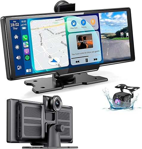 VOLTANO 10.26" Android 13 Car Stereo with 8-core Snapdragon 665, 4+64GB | Wireless CarPlay & Android Auto | GPS, 4G SIM, DVR & Rear Camera | Touch Screen Car Radio with Bluetooth & Wi-Fi