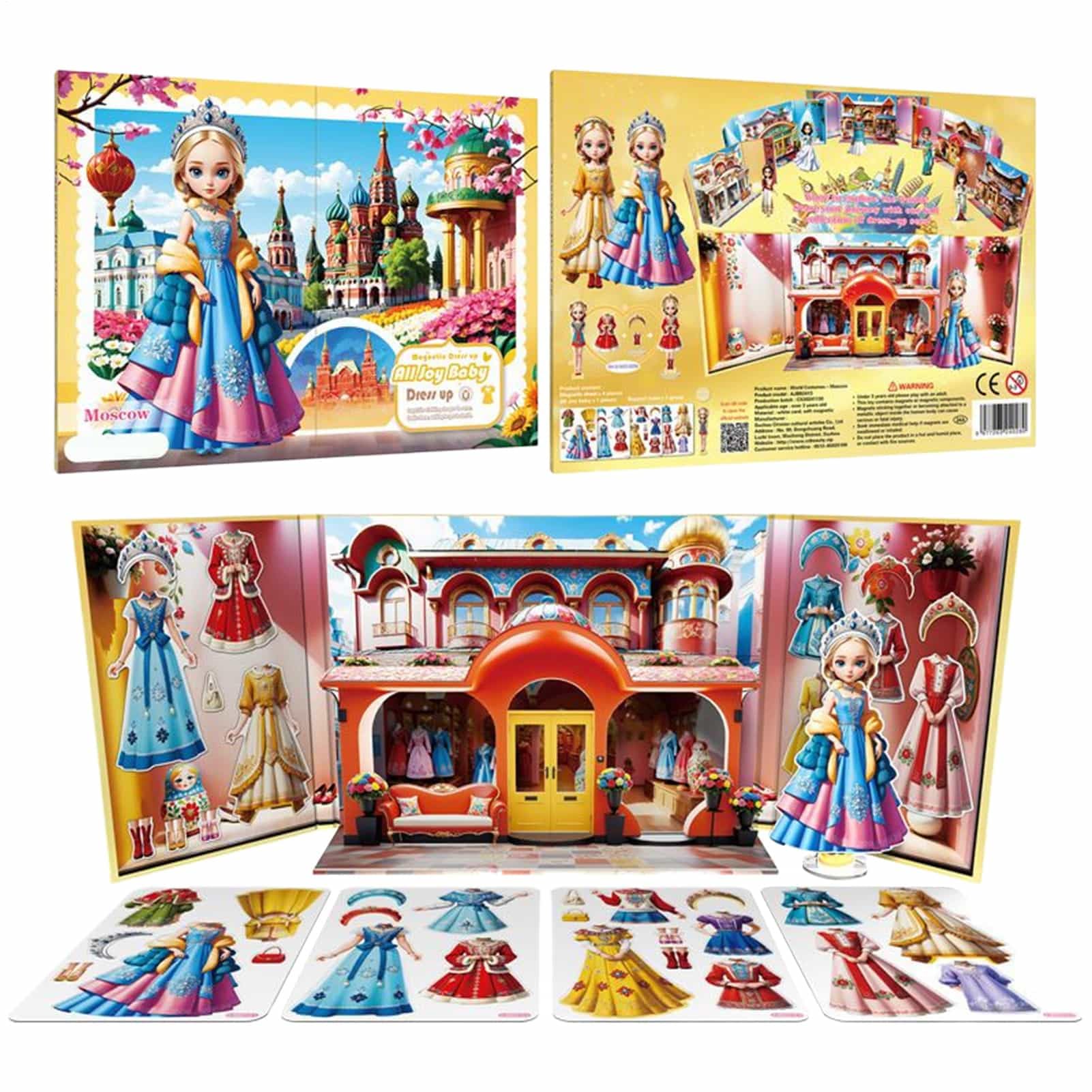 Magnetic Dress Up | Magnetic Stickers Princess Paper Dolls Playset - Jeu Éducatif Filles Voyage Scolaire Maison Cadeaux Noël Prix Classe