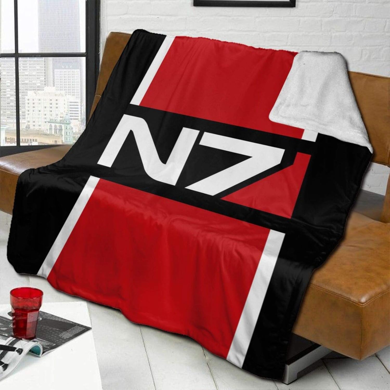 Fluffy Blanket N7MassEffect Bed Blankets Super Soft