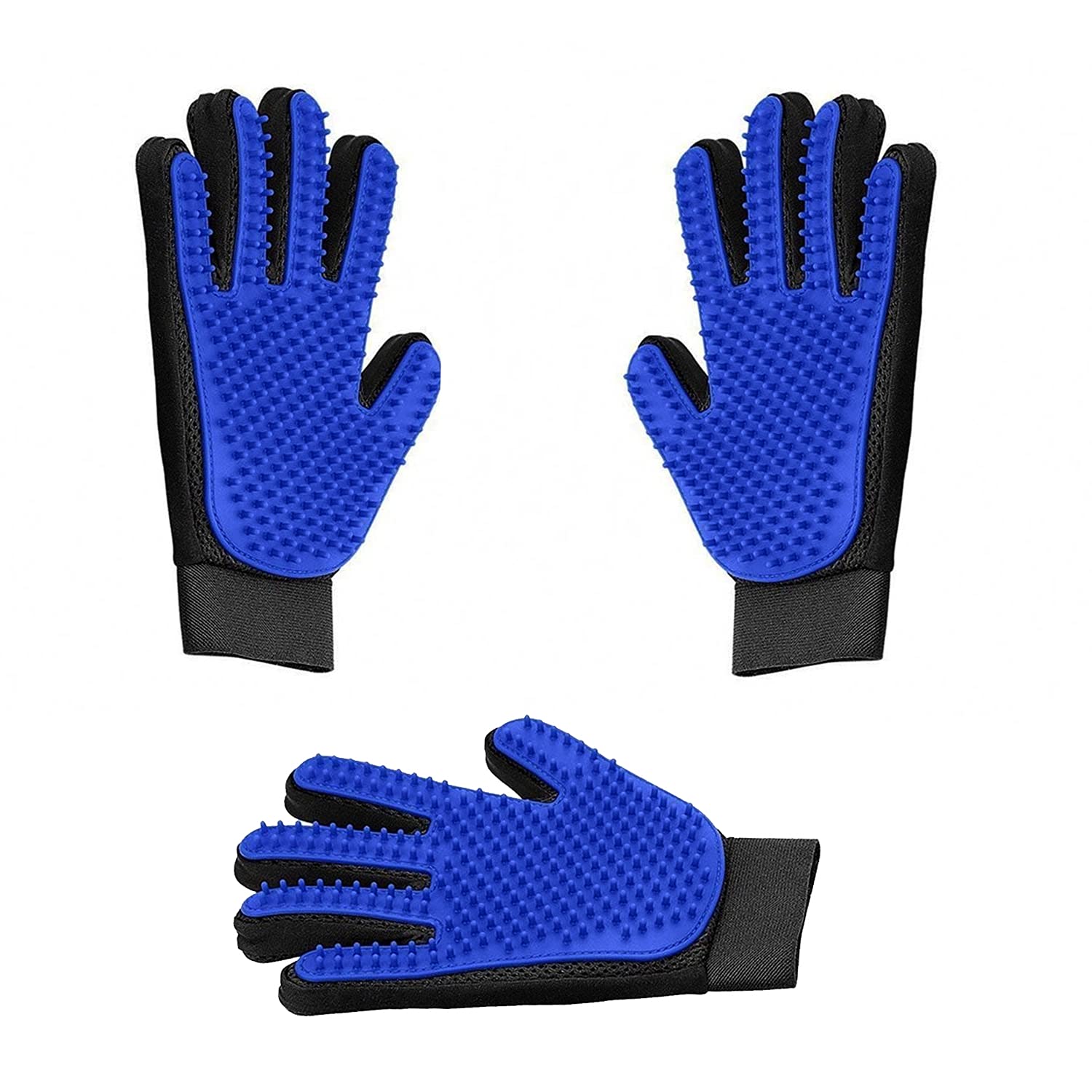 Emily Pets, Pet Grooming Gloves,Deshedding Brush Glove for Cats and Dogs, Hair Remover Brush Removal Tool with Soft Silicone Tips. (Pack of 3, Blue) (B09GVGHZC1) Amazon Price History, Amazon Price Tracker