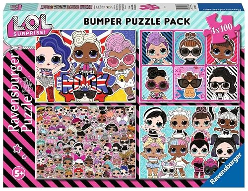 Ravensburger - Puzzle L.O.L., Pack de 4 x 100 Piezas (12880)