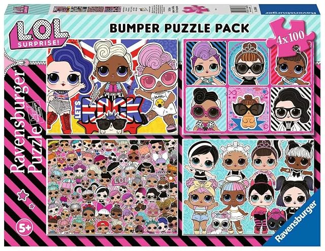Ravensburger - Puzzle L.O.L., Pack de 4 x 100 Piezas (12880)