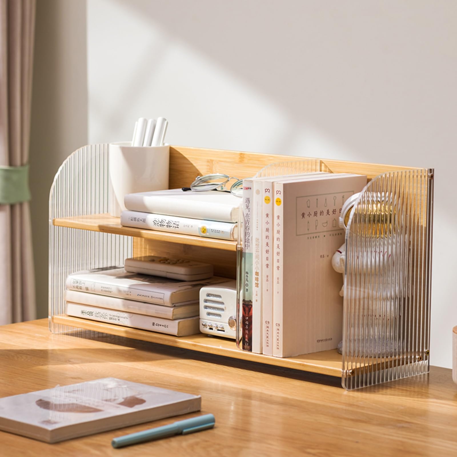 Amazon.co.jp: YHPBDZW デスク上置き棚 机上 ラック 収納 アクリル卓上