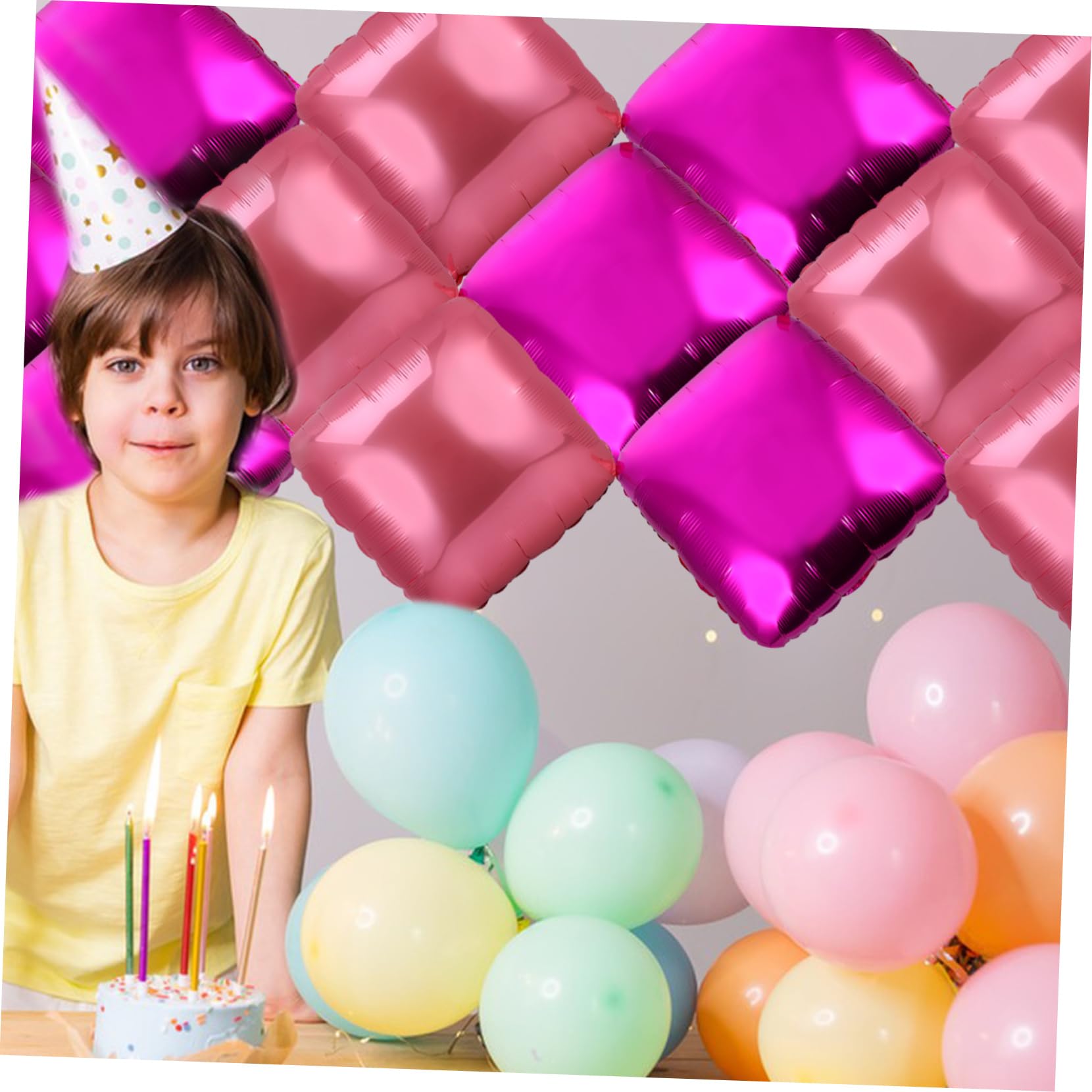 Palloncini in Alluminio 50 Pezzi con Nastro, per Feste e Matrimoni | Decorazione Elegante, Atmosfera Festosa, Confezione da Cinquanta, Adatti a Classi Scolastiche e Ricevimenti